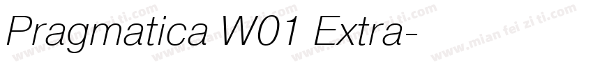 Pragmatica W01 Extra字体转换